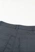 Plain High Waist Buttons Frayed Cropped Denim Jeans